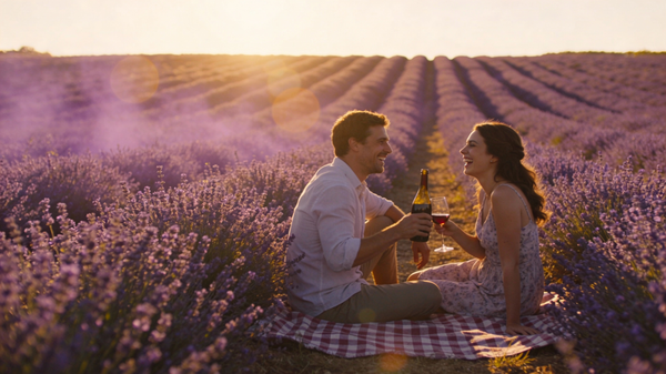 Romantic Picnic in Lavender Field — output 1