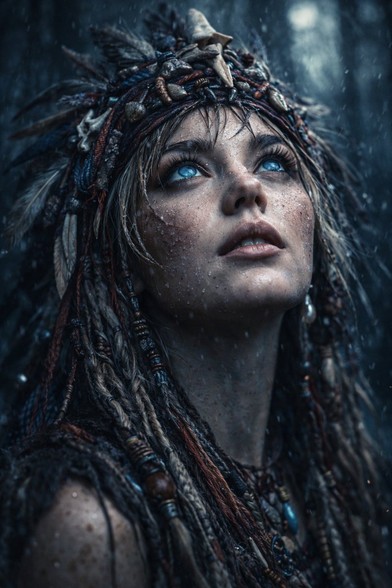 Game Asset - Ultra-Realistic Cinematic Close-up of Tribal Warrior Woman — output 1