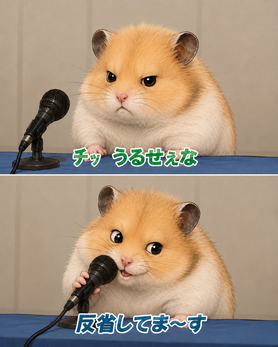 Social Media Post - Apologizing Hamster Meme — output 1