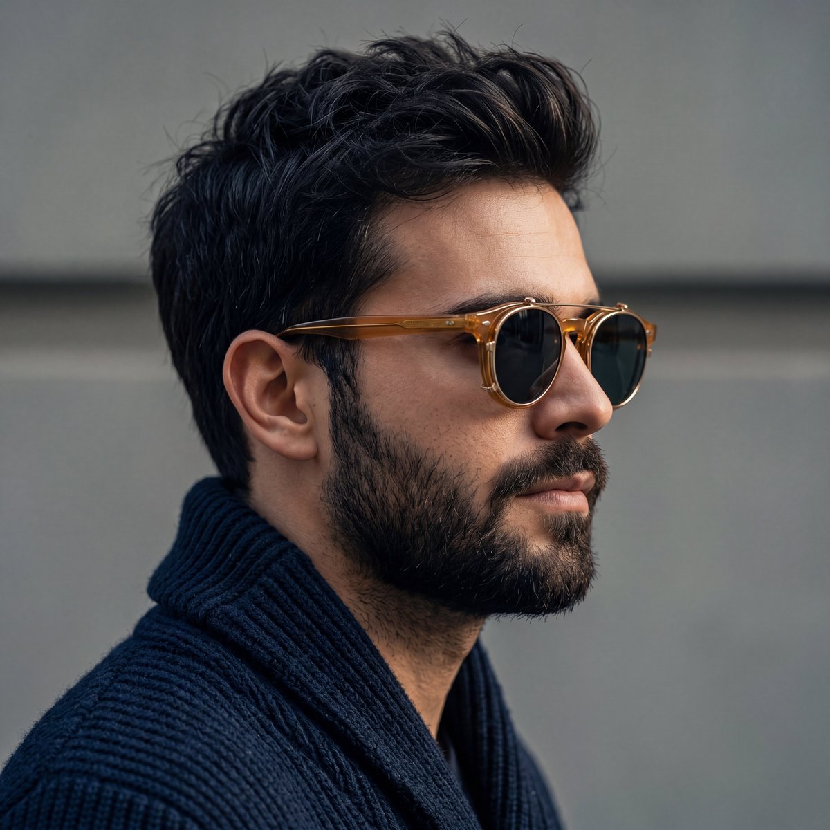 Profile / Avatar - Rugged Side-Profile Portrait with Vintage Eyewear — output 1