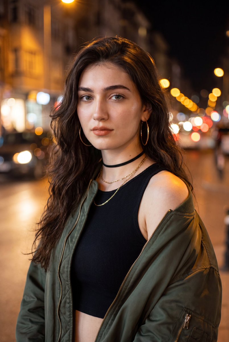 Profile / Avatar - Ultra-Realistic Night Street Portrait — output 1