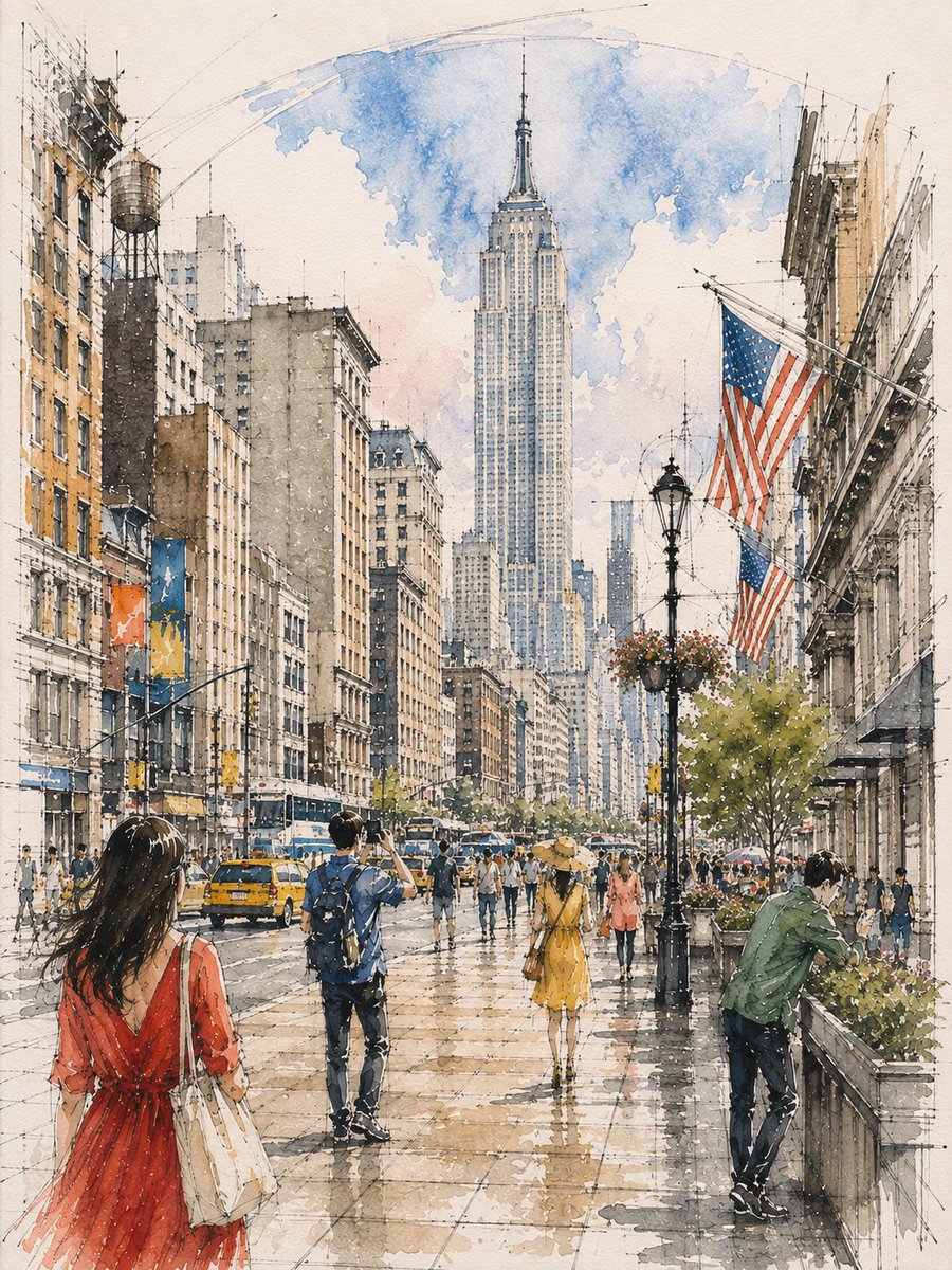 Infographic / Edu Visual - Architectural Watercolor Sketch — output 1