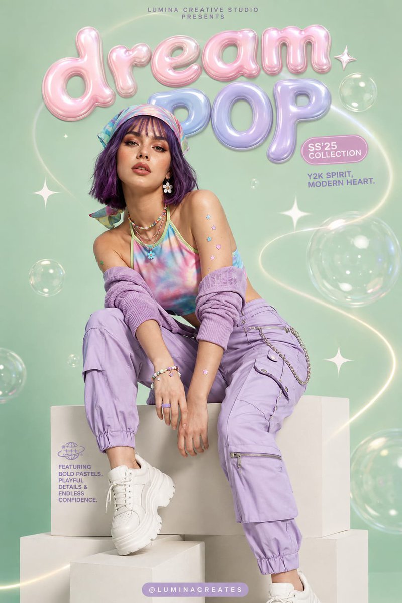 Product Marketing - Y2K Pastel Fashion Editorial Poster — output 1