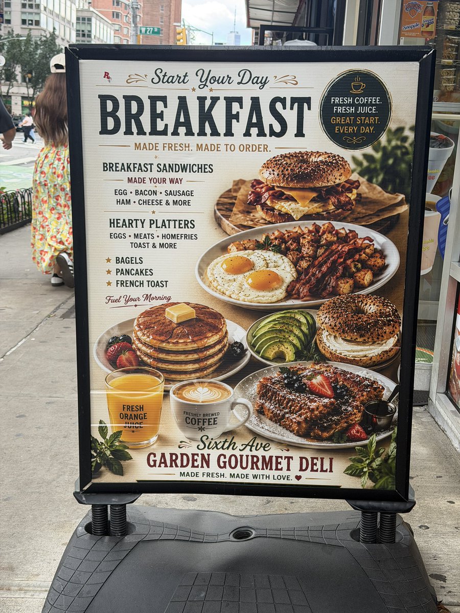 Product Marketing - Vintage Breakfast Deli Sidewalk Sign — output 1