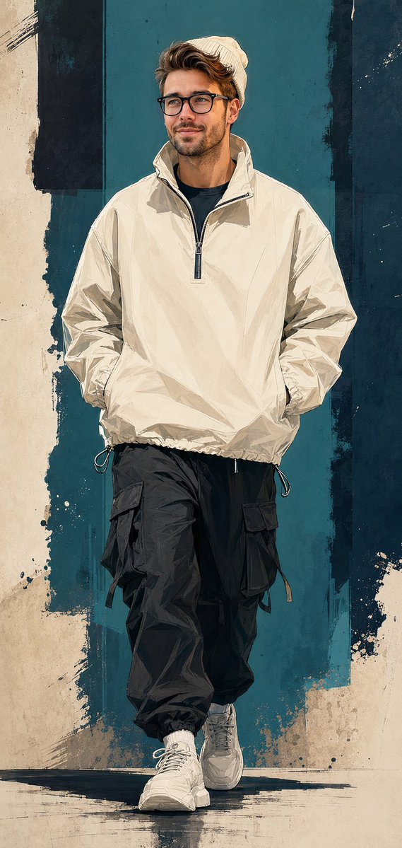 Product Marketing - Identity Preserving Streetwear Campaign Poster — output 1