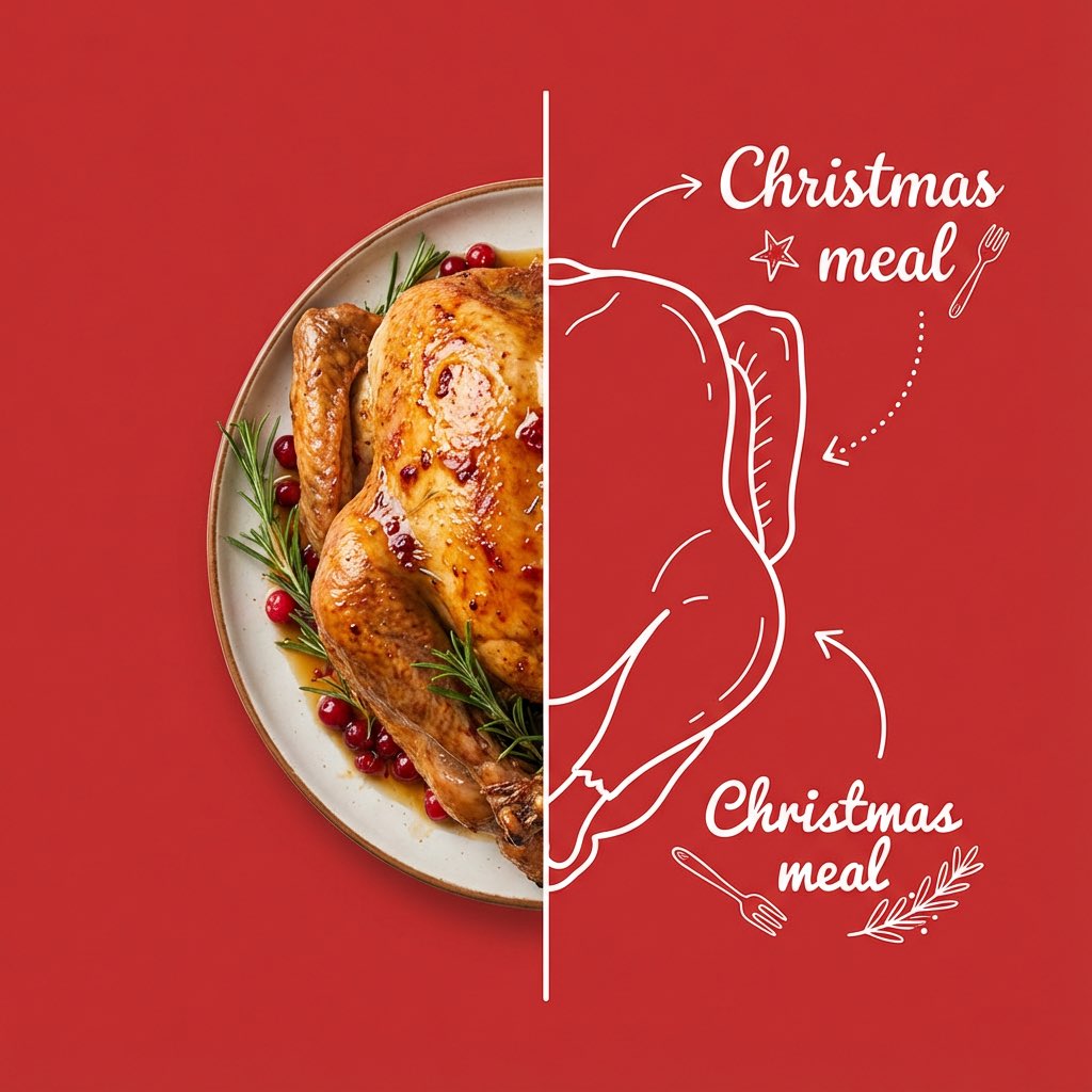 Culinary Poster with Split Photo/Illustration Design — output 1
