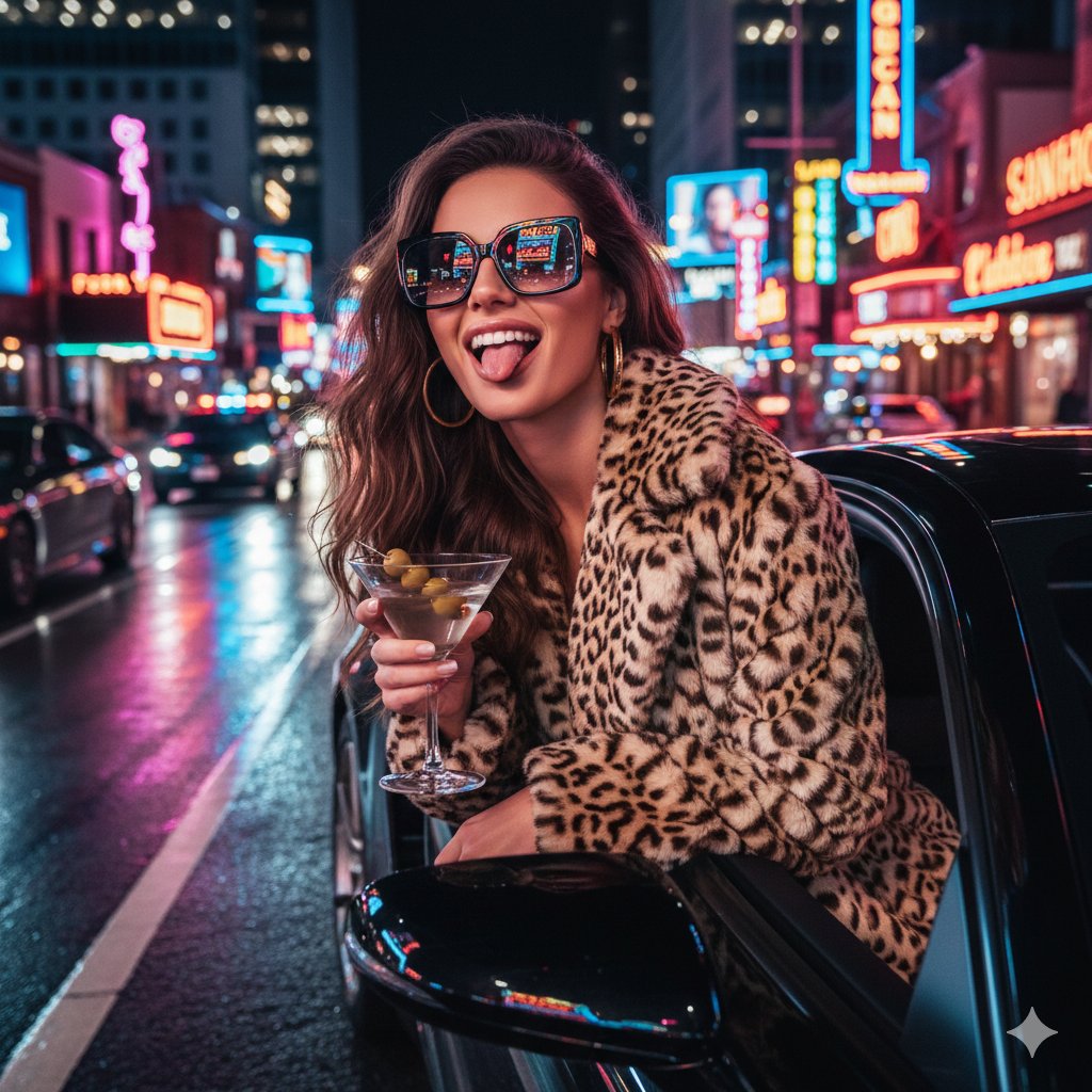 Product Marketing - Cinematic Neon Nightlife Portrait — output 1