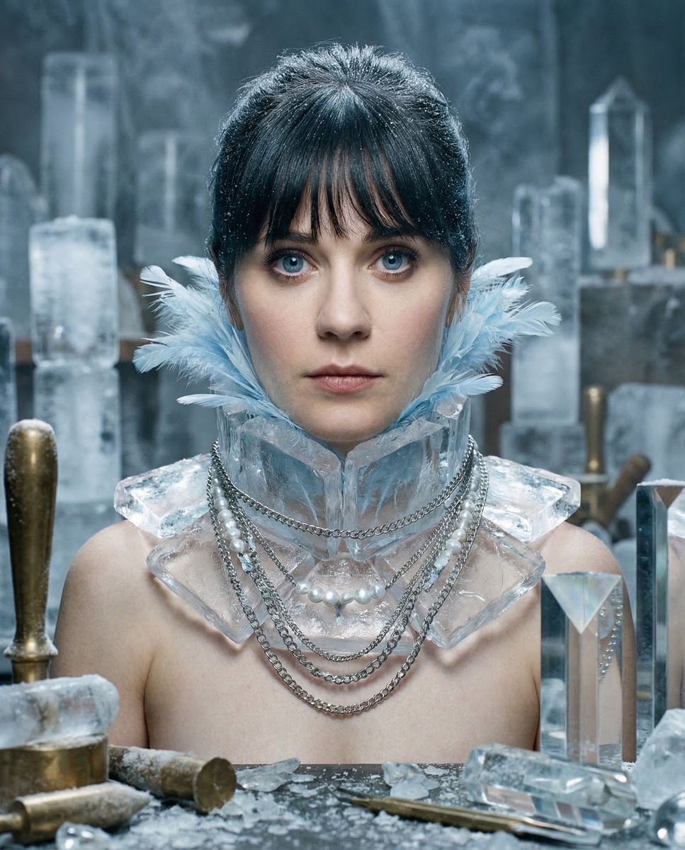 Social Media Post - Glacial Avant-Garde Beauty Portrait — output 1