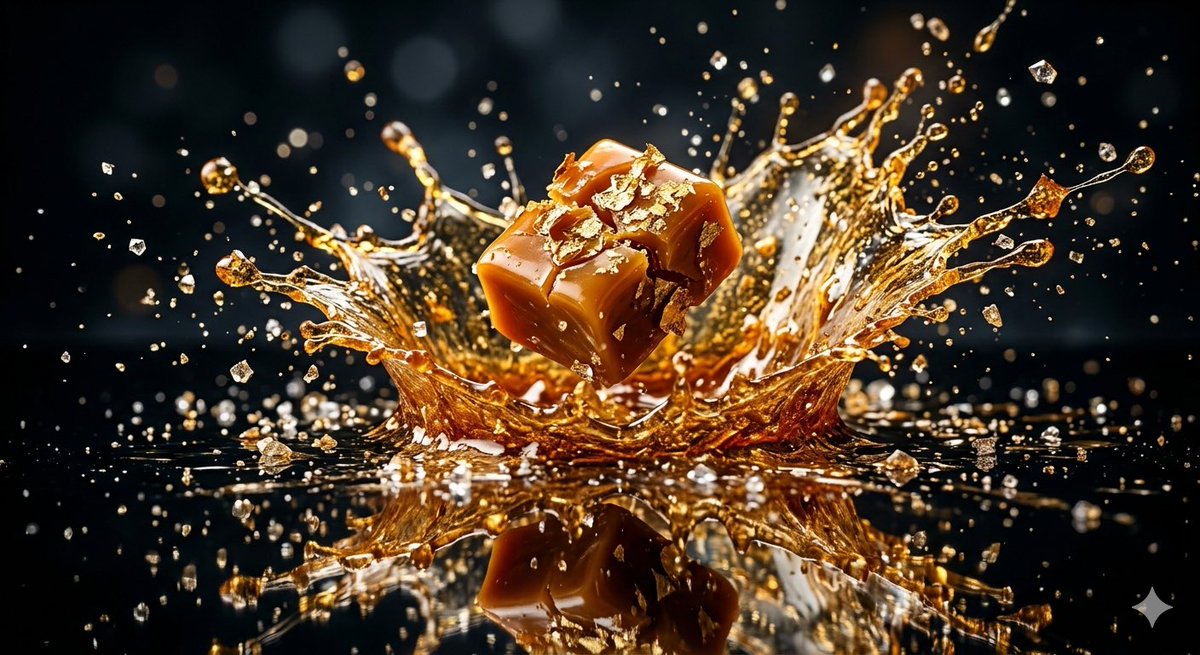 E-commerce Main Image - Exploding Molten Caramel Confectionery — output 1