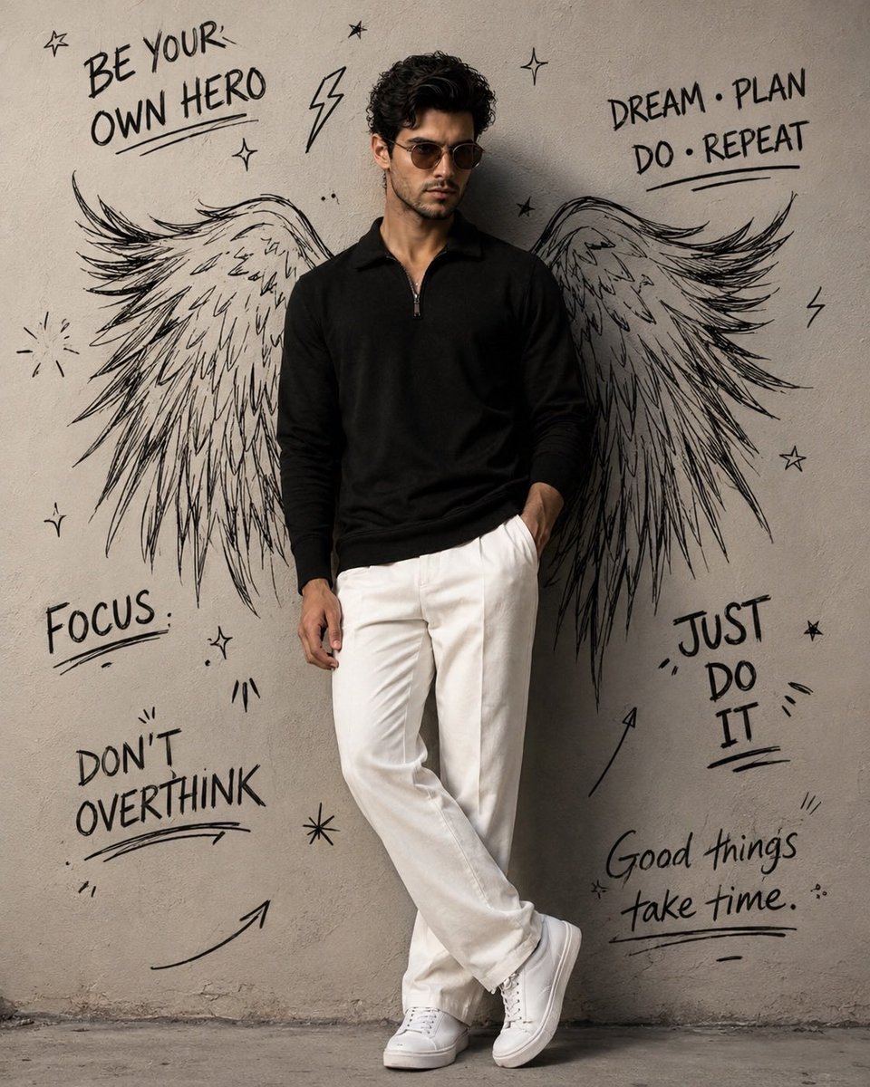 Social Media Post - Urban Angel Street Art Portrait — output 1