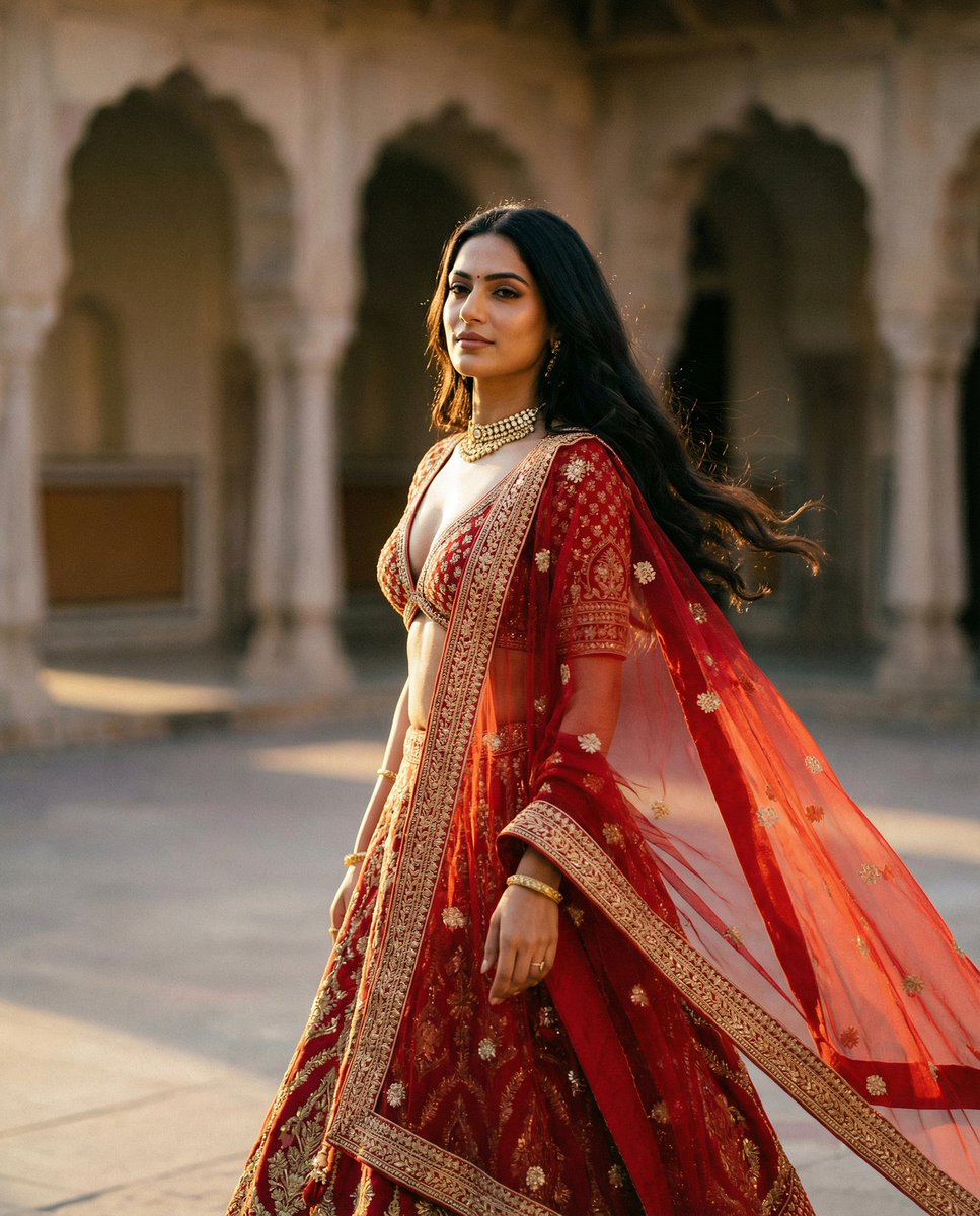 Cinematic Indian Royal Bridal Portrait — output 1