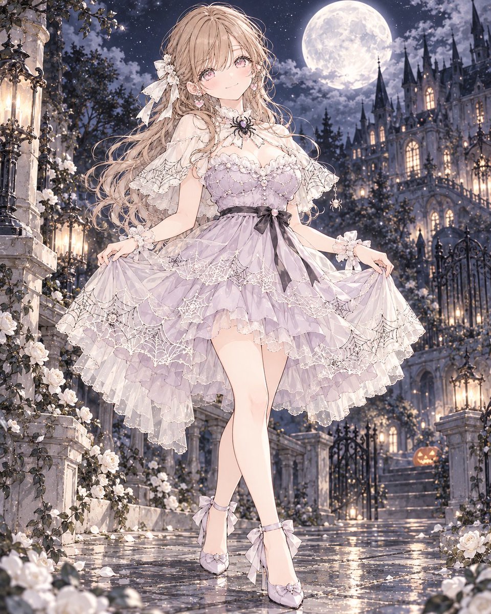 Profile / Avatar - Halloween Spiderweb Lace Dress Prompt
