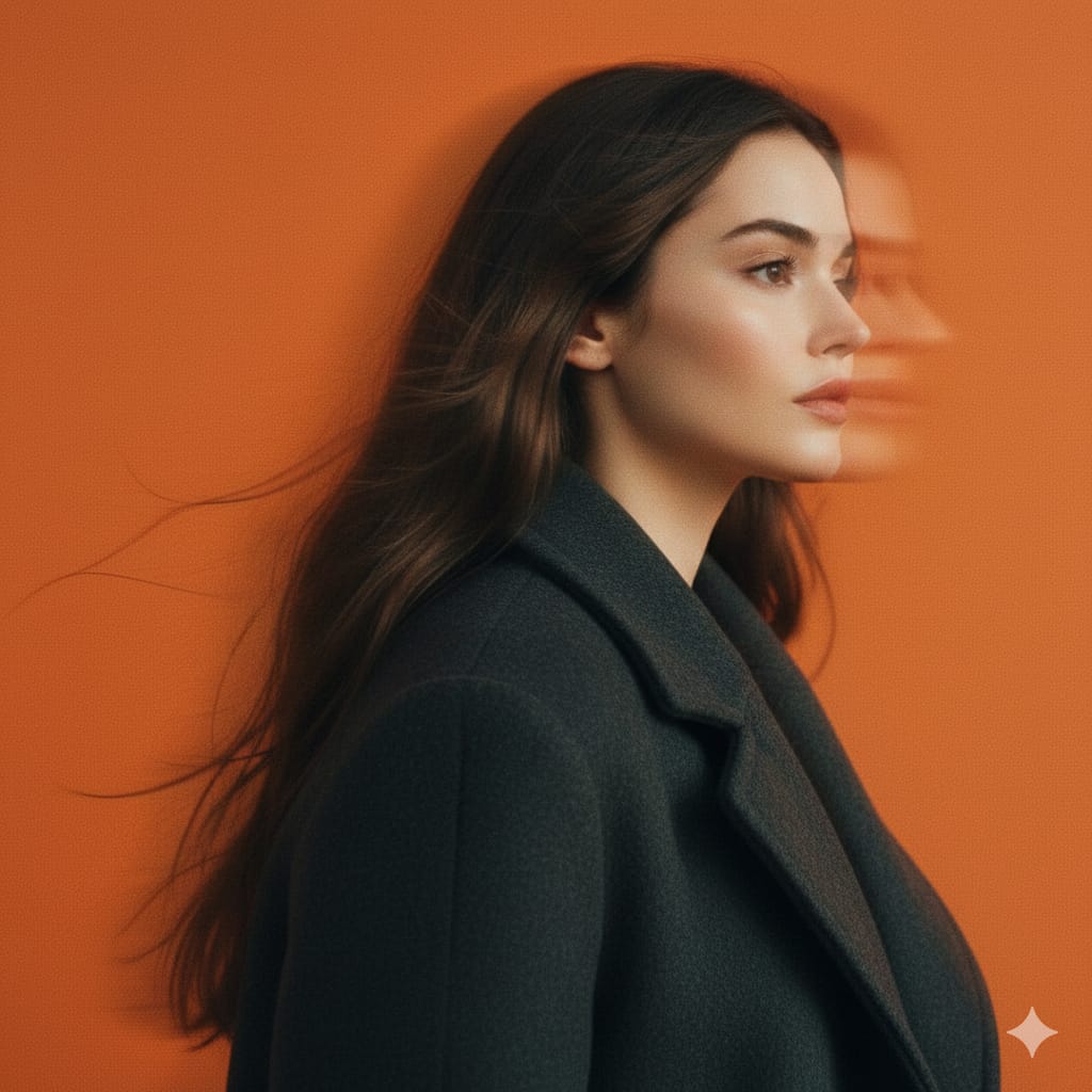 Cinematic Panning Studio Portrait with Motion Blur — output 1