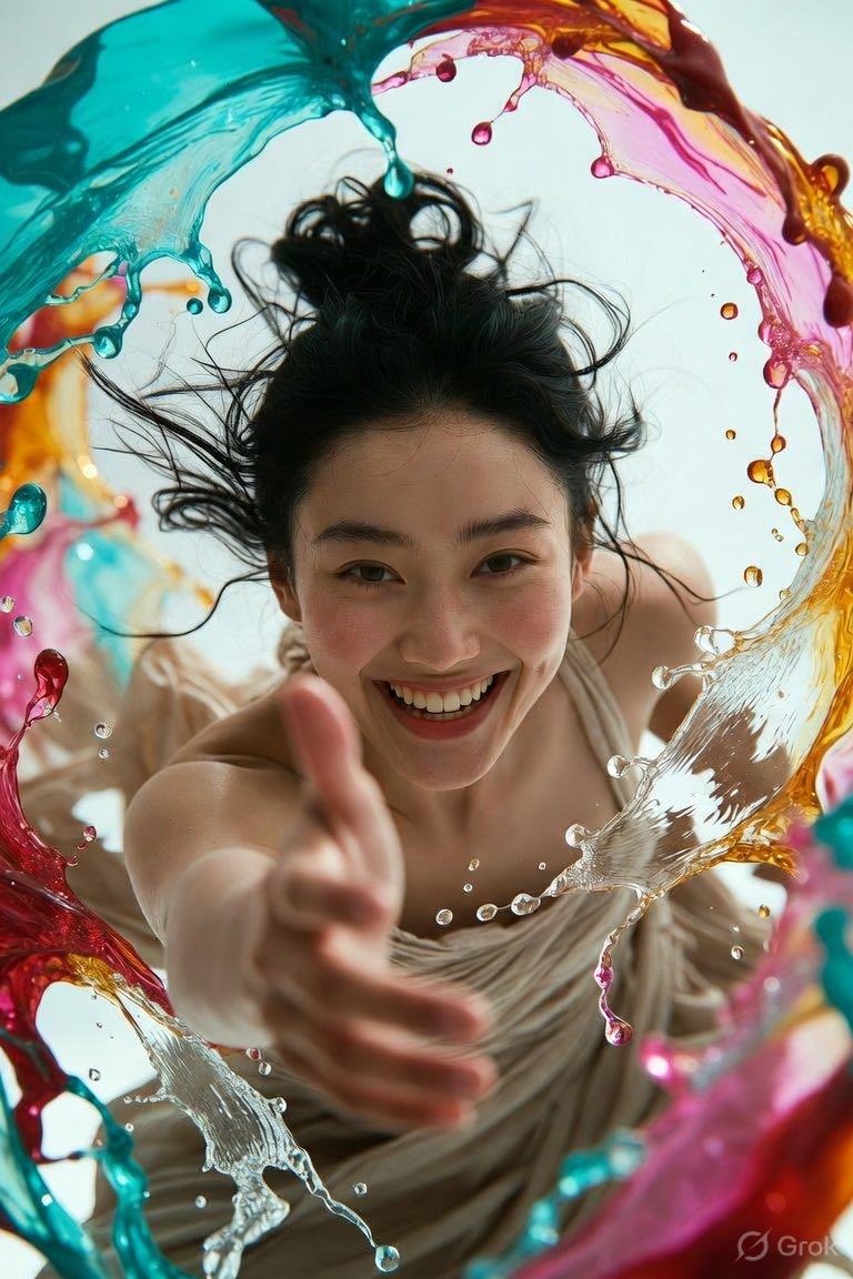 Game Asset - Cinematic Liquid Splash Portrait — output 1