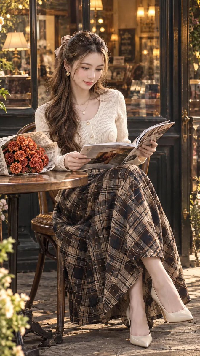 Social Media Post - Parisian Café Vintage Portrait — output 1
