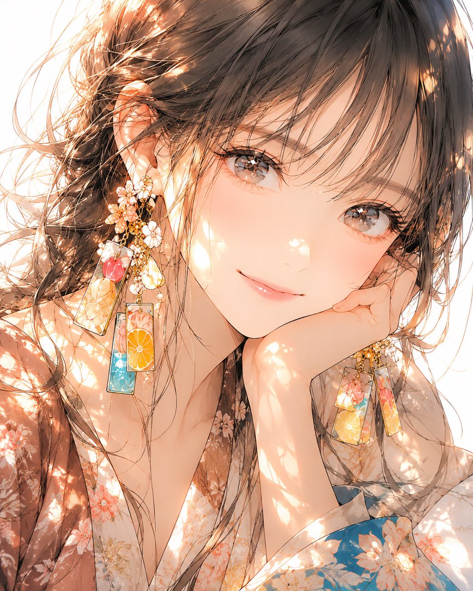 Profile / Avatar - Japanese Style Digital Girl Portrait Illustration — output 1