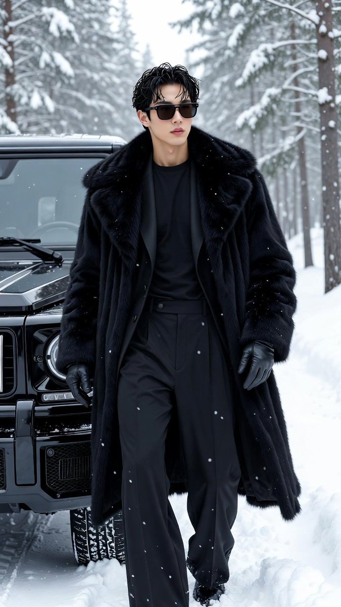 Ultra-Photorealistic Winter Fashion Portrait with G-Wagon — output 1