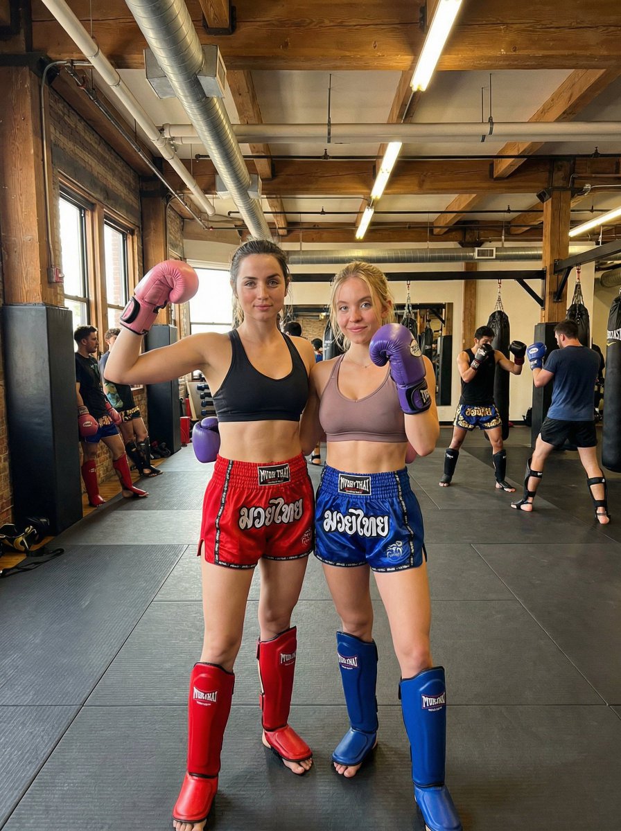 Social Media Post - Sensual Sports Photography of Two Women in a Boxing Gym — output 1