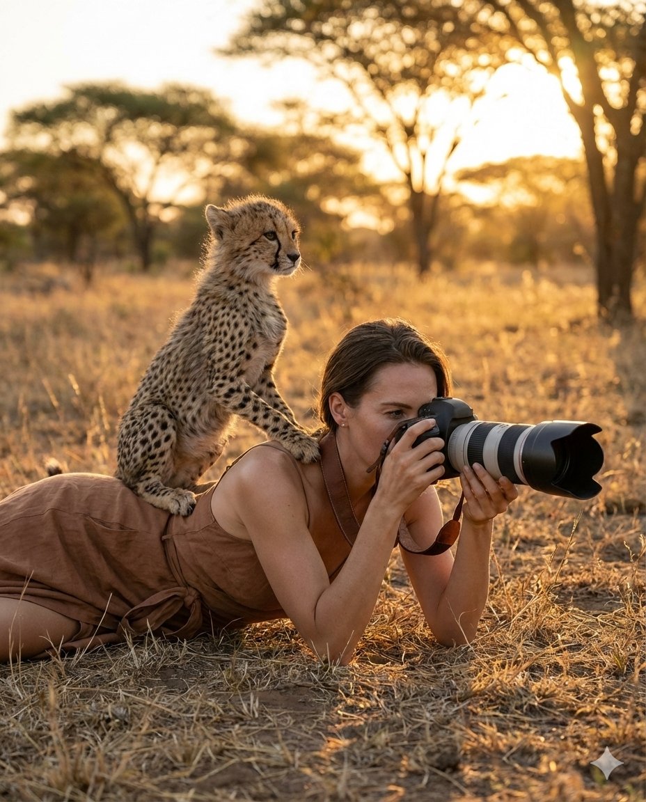 Ultra-Realistic Wildlife Photography with Cheetah Cub — output 1
