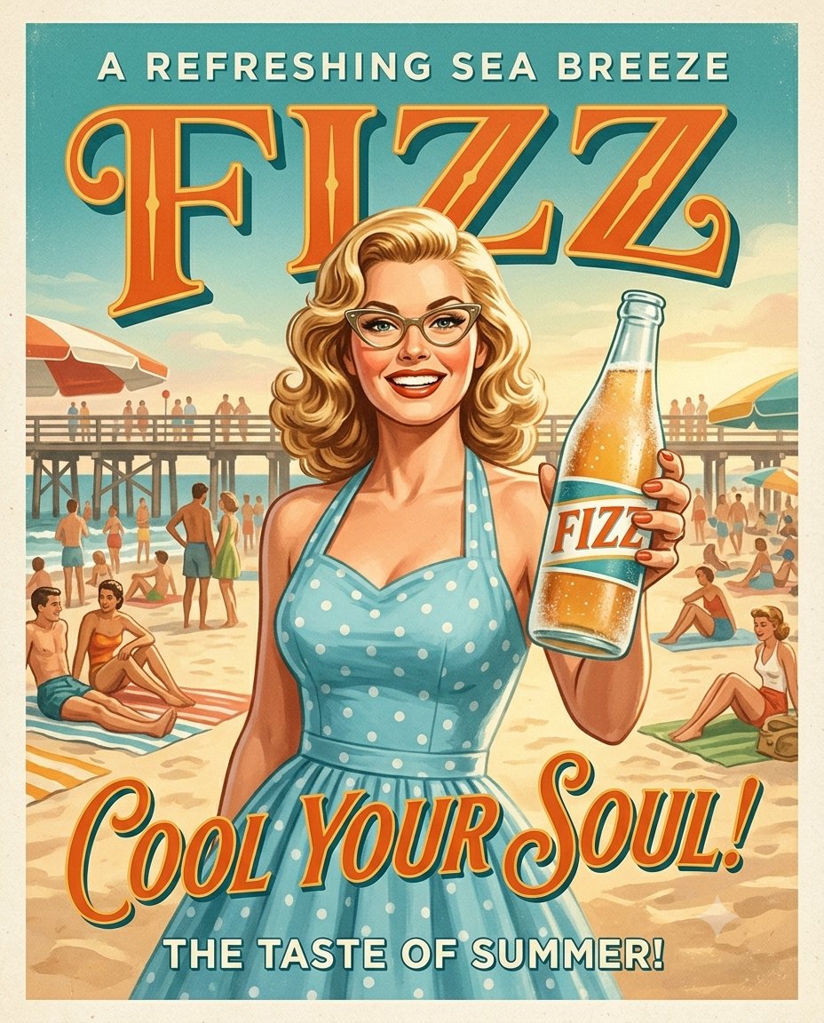 Product Marketing - 1950s Vintage Soda Advertisement Posters — output 1