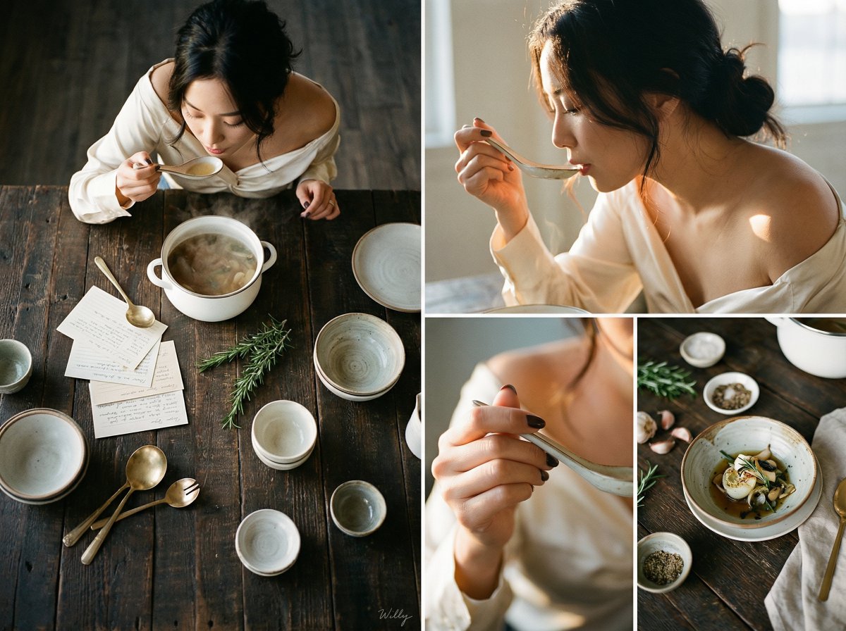 Sultry Korean Beauty Culinary Portrait Prompt — output 1