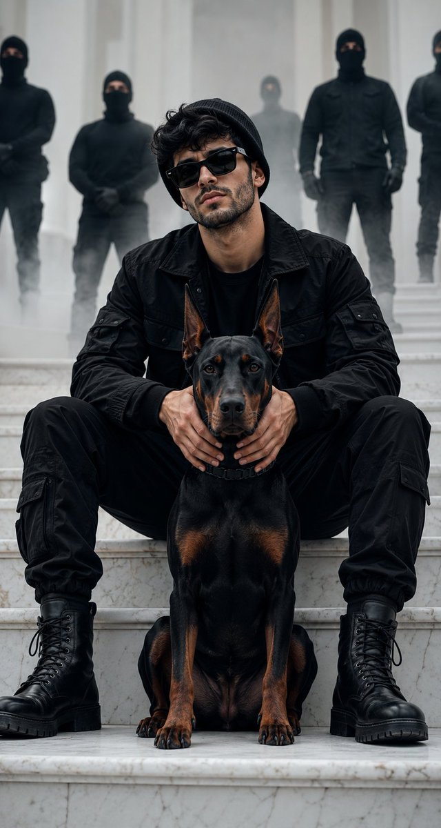 Product Marketing - Luxury Streetwear Doberman Portrait — output 1