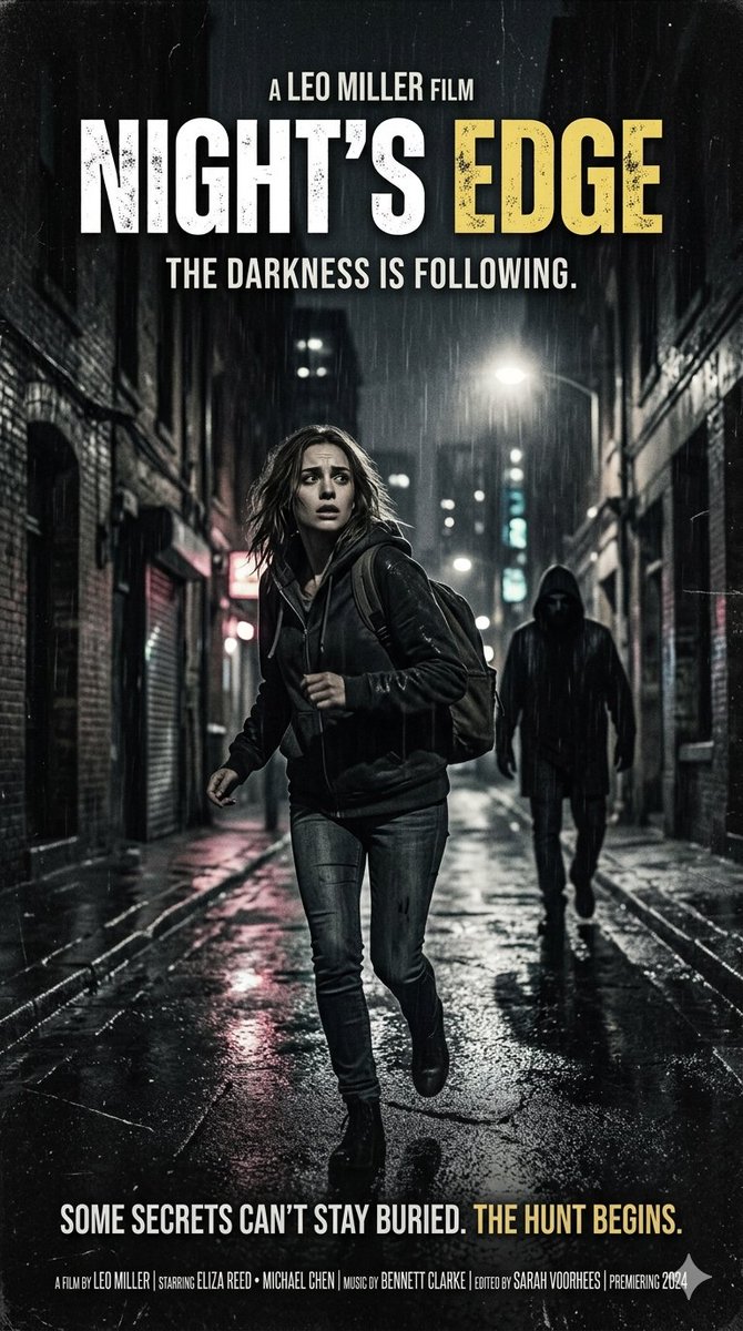 Comic / Storyboard - Neo-noir psychological thriller movie poster — output 1