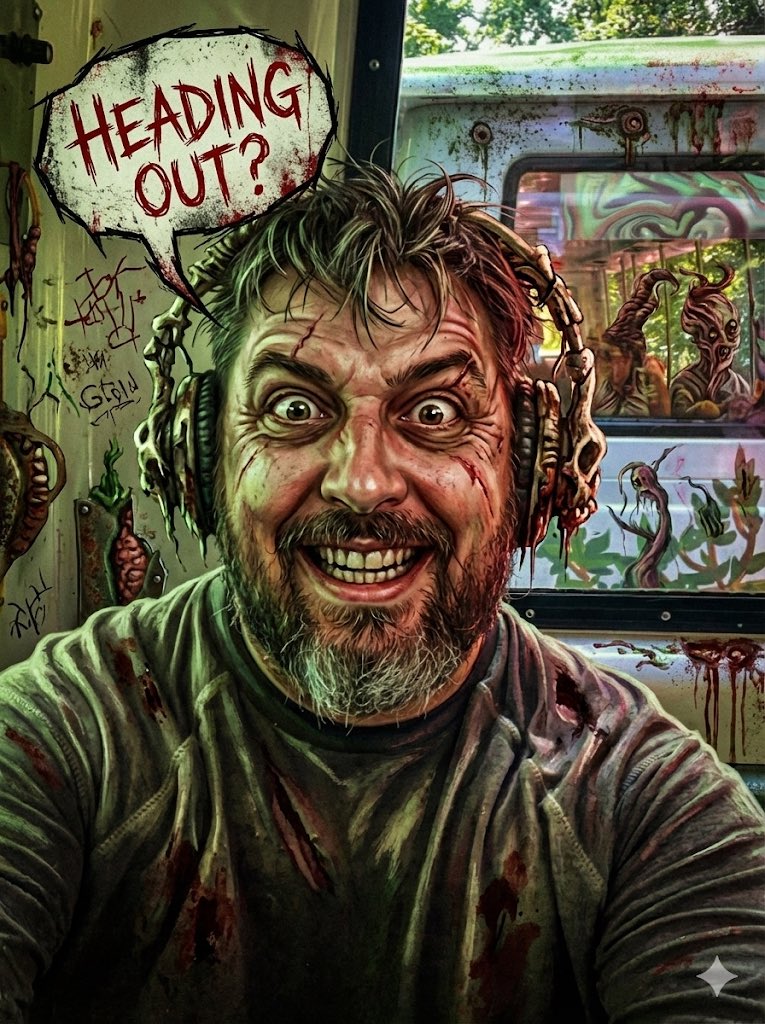 Messed Up Psycho Image with Speech Bubble — output 1