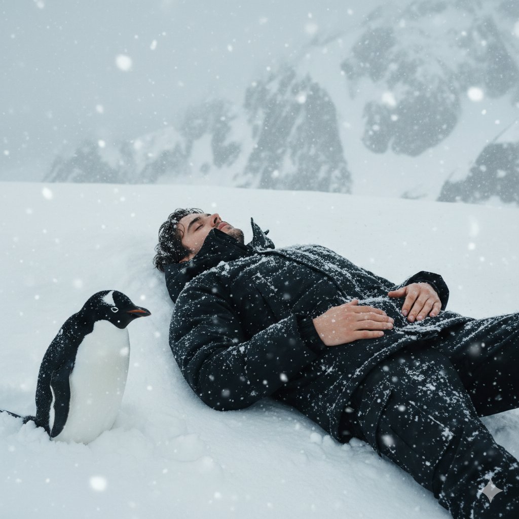 Tired Penguin in Alt Text Prompt — output 1