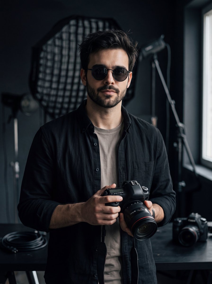 Profile / Avatar - Cinematic Photographer Studio Portrait — output 1