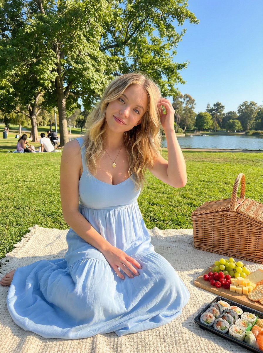 Golden Hour Picnic Lifestyle Editorial Prompt — output 1