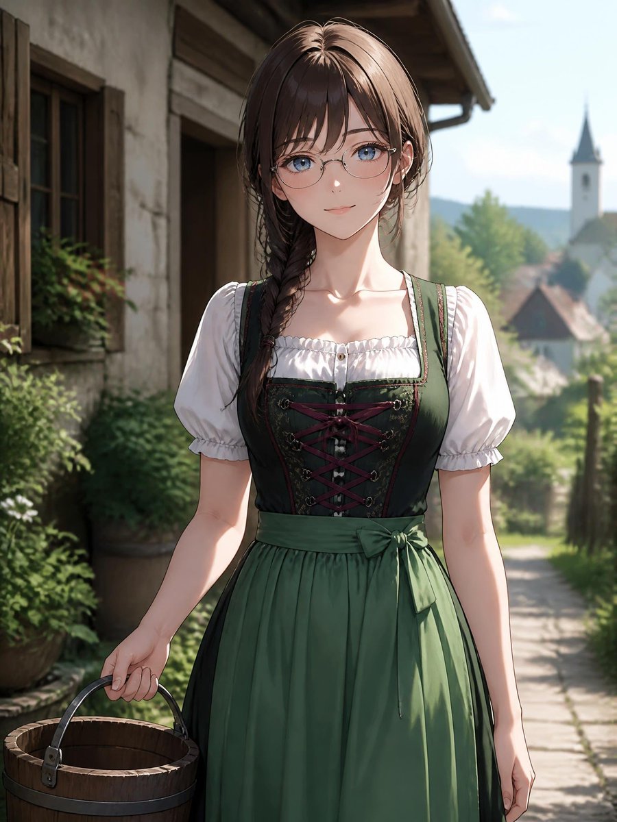 Comic / Storyboard - Anime Dirndl Village Portrait — output 1
