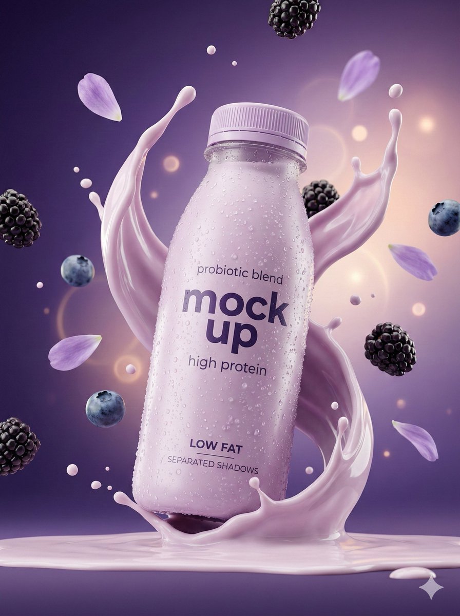 E-commerce Main Image - Hyper-Realistic Commercial Product Photography Showcase (Yogurt & Electrolyte) — output 1
