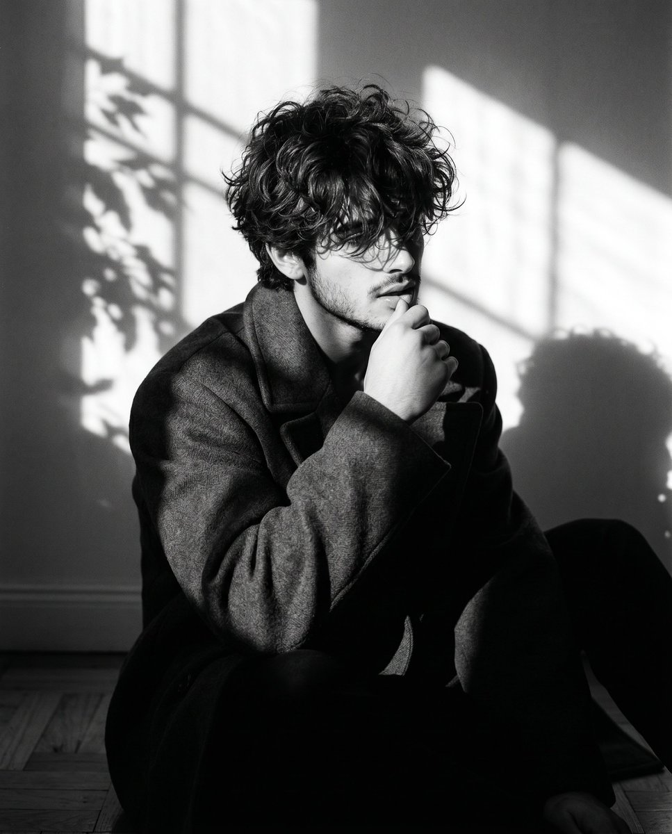 Profile / Avatar - Monochrome Introspective Male Portrait — output 1