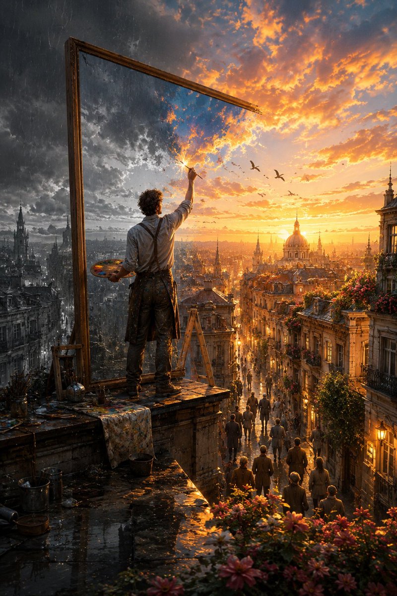 YouTube Thumbnail - The Painter Who Finished the Sky — output 1