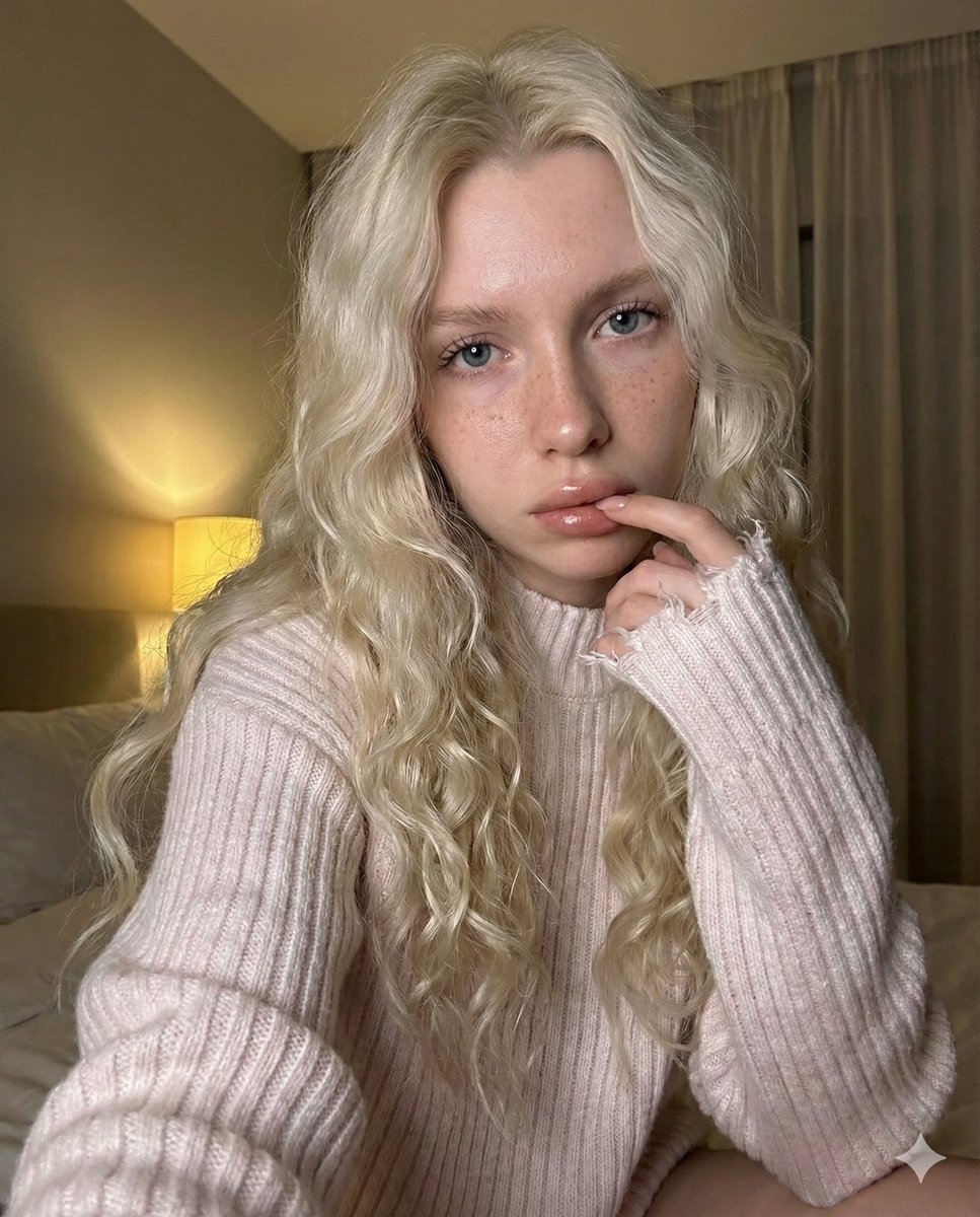 Profile / Avatar - Intimate Low-Light Bedroom Selfie Portrait — output 1