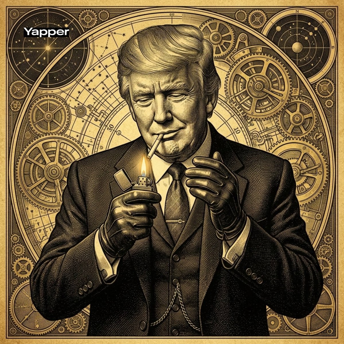 Poster / Flyer - Vintage Engraving of Donald Trump as a Gangster — output 1