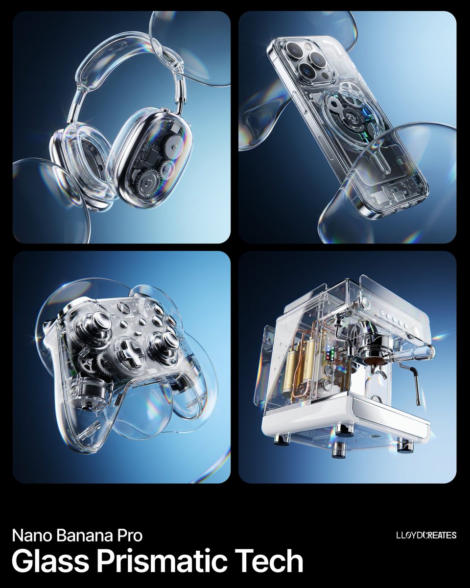 E-commerce Main Image - Y2K Frutiger Aero Glass Prismatic Tech Product Shot — output 1