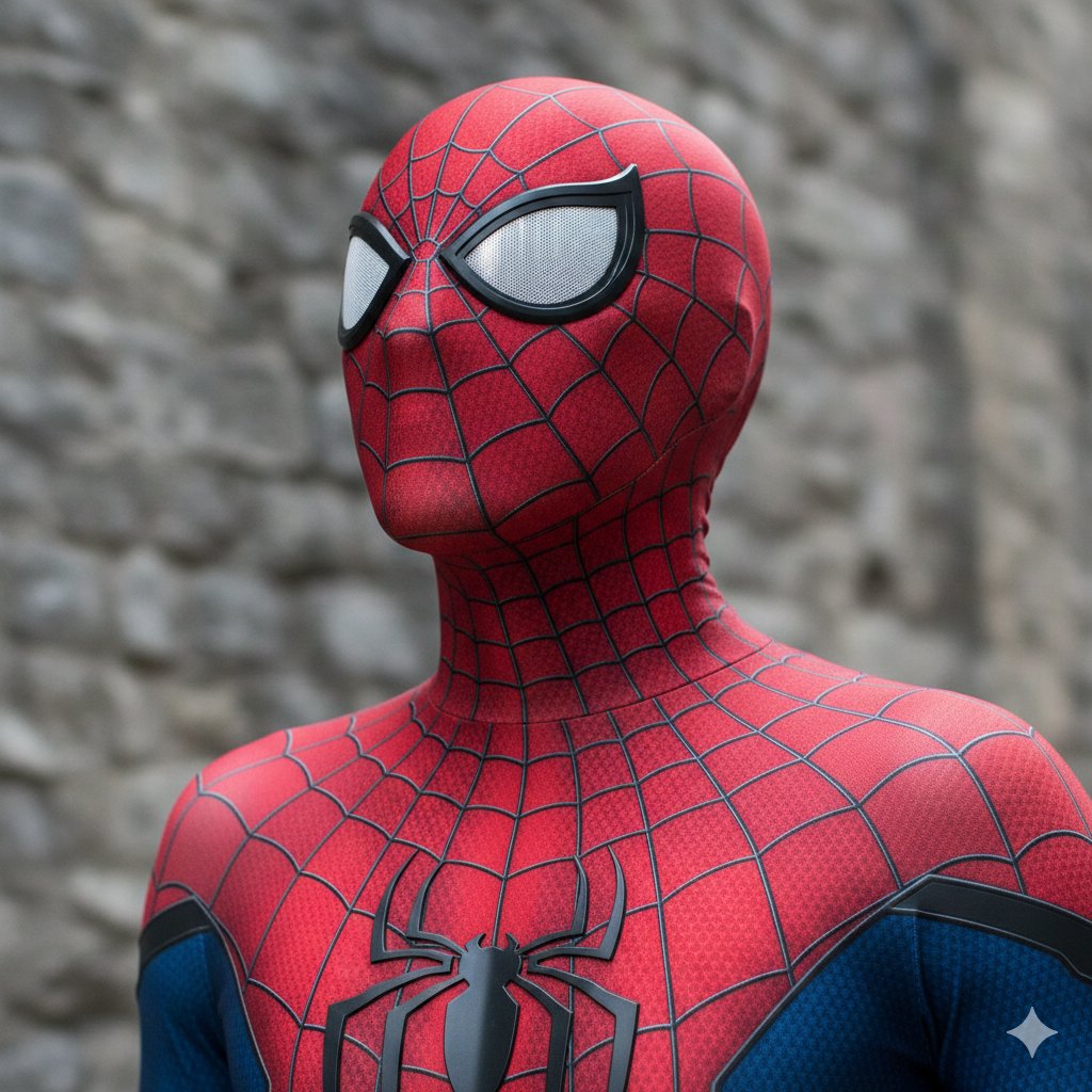 Game Asset - Photorealistic Close-Up of Spider-Man Cosplay — output 1