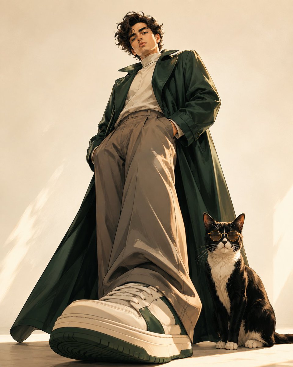 Product Marketing - Anime Fashion Editorial with Cat — output 1