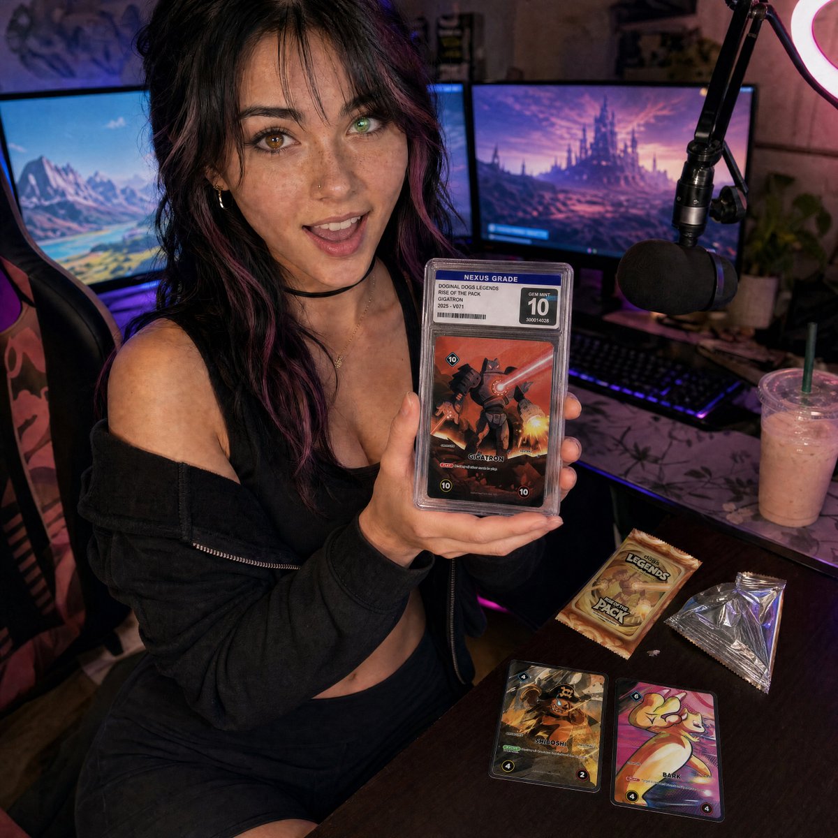 Social Media Post - Streamer Trading Card Product Shot — output 1