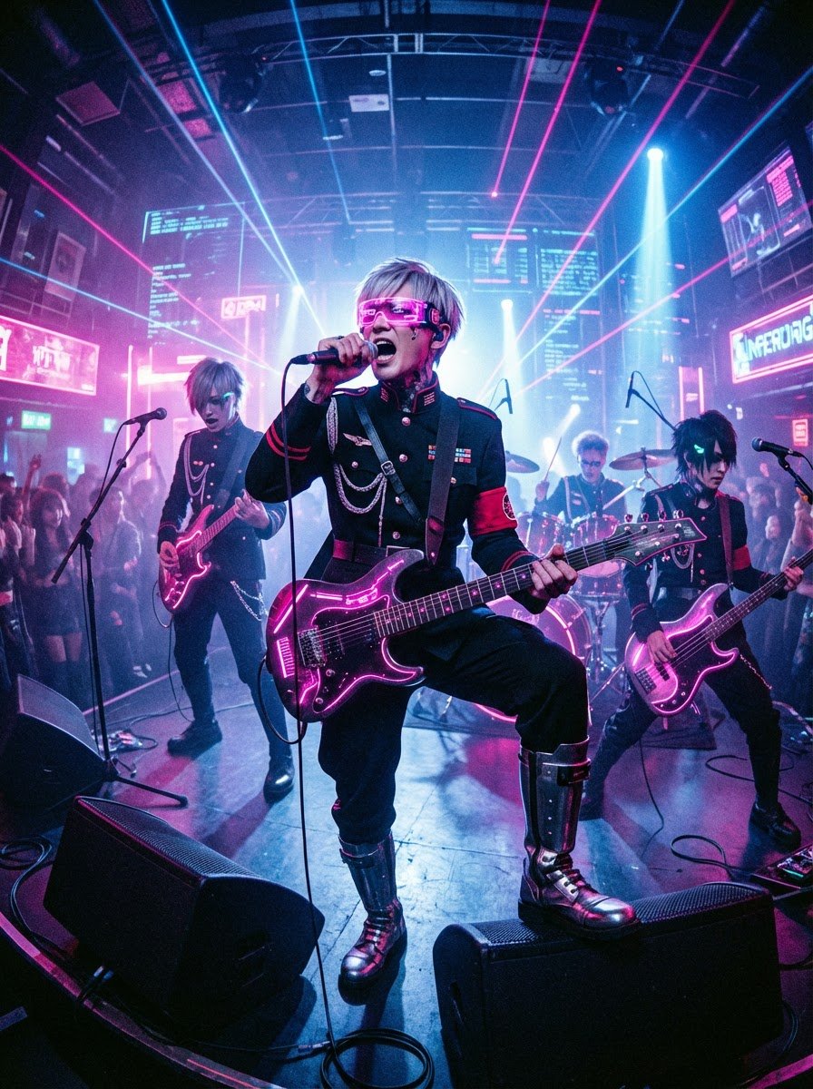 Cyberpunk Japanese Band Live Performance — output 1