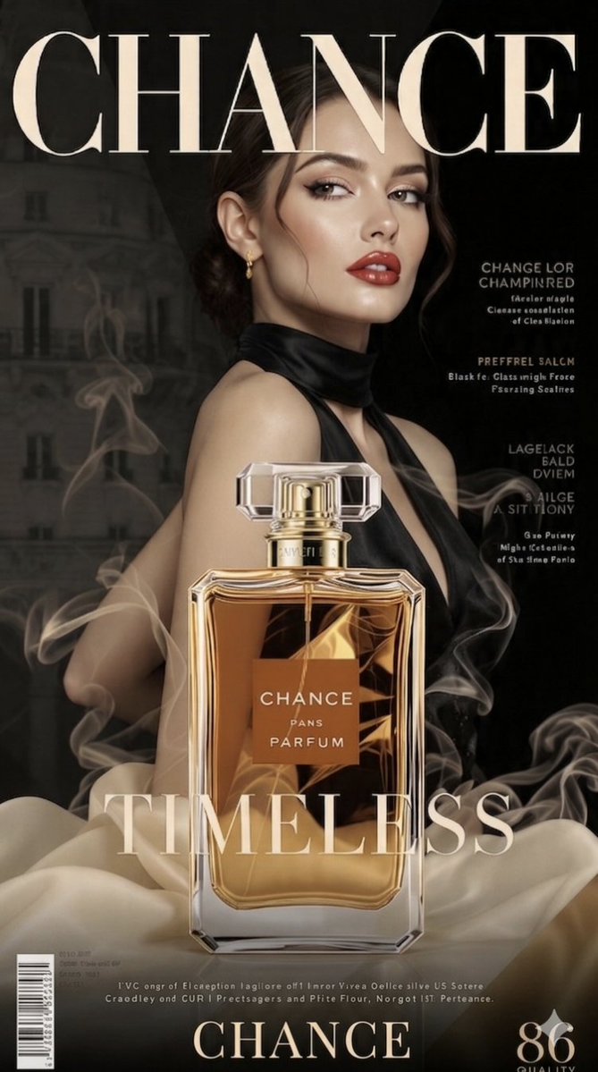 Product Marketing - Luxury Perfume Magazine Cover — output 1