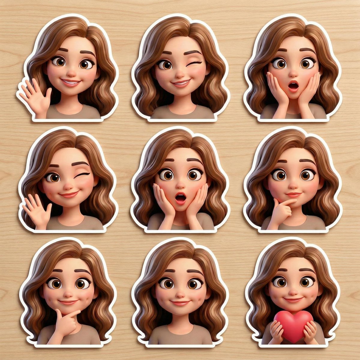 Profile / Avatar - Pixar-Style Avatar Stickers with Identity Lock — output 1