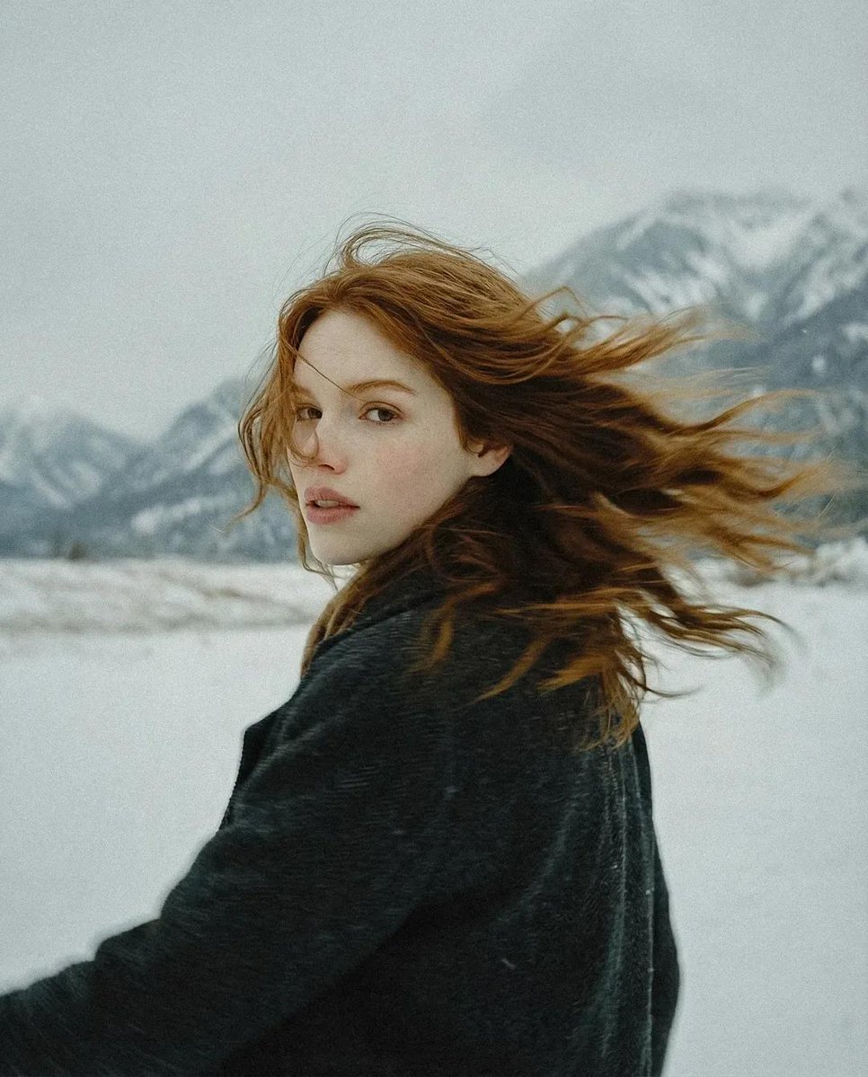 Poetic Cinematic Winter Portrait — output 1