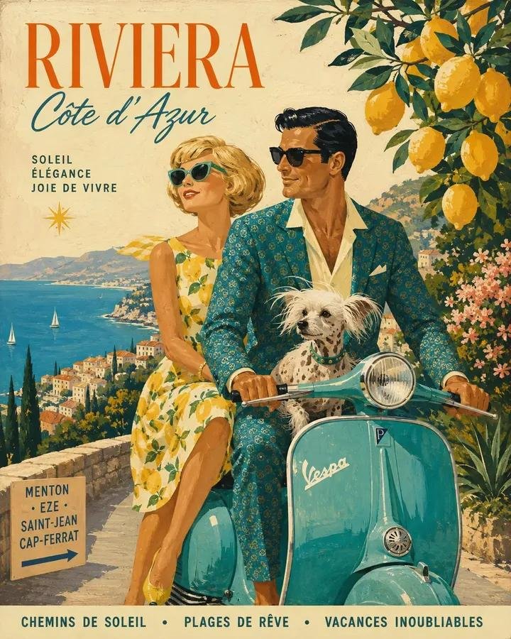 Product Marketing - Mid-Century 1960s Travel Illustration — output 1