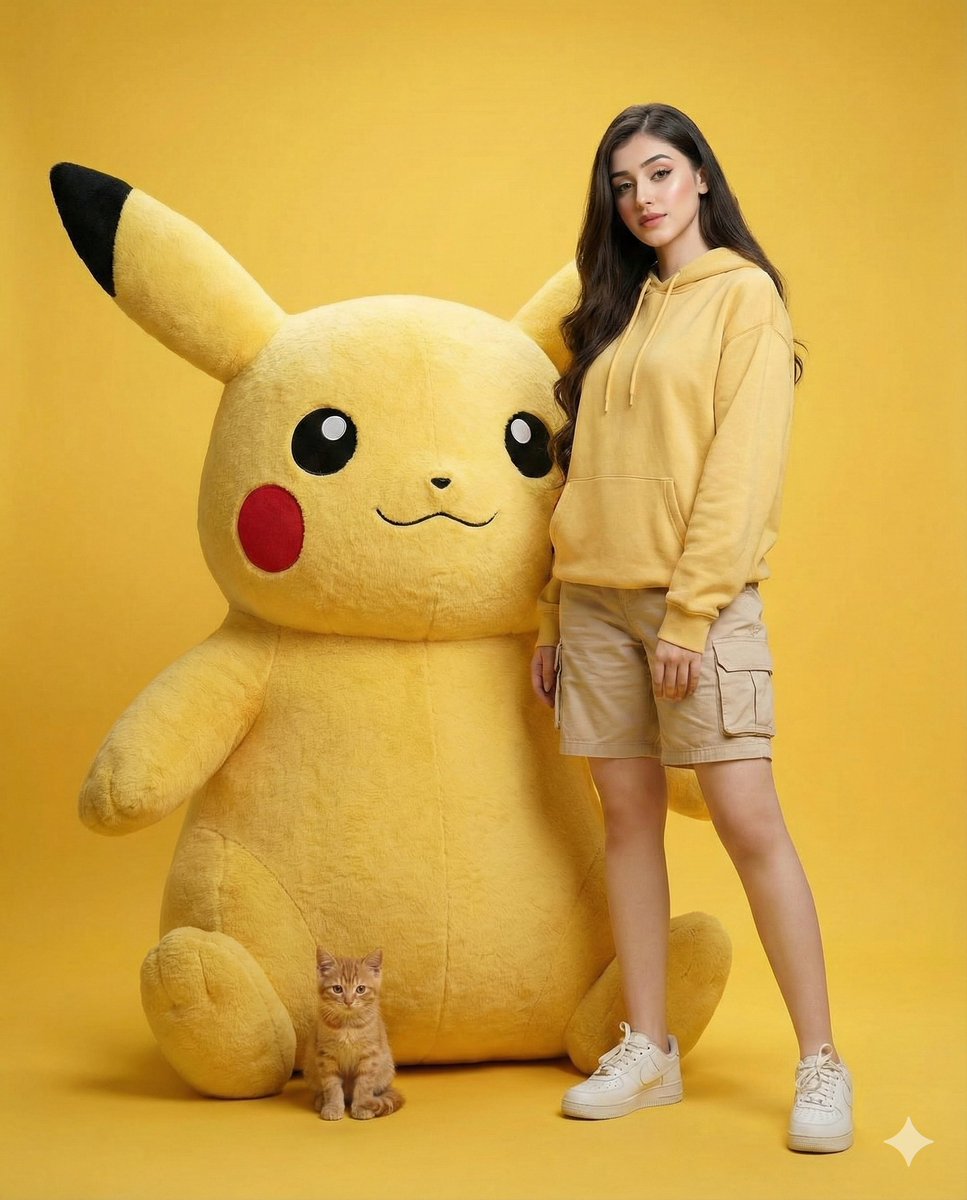 Commercial Studio Hero Shot with Giant Pikachu — output 1
