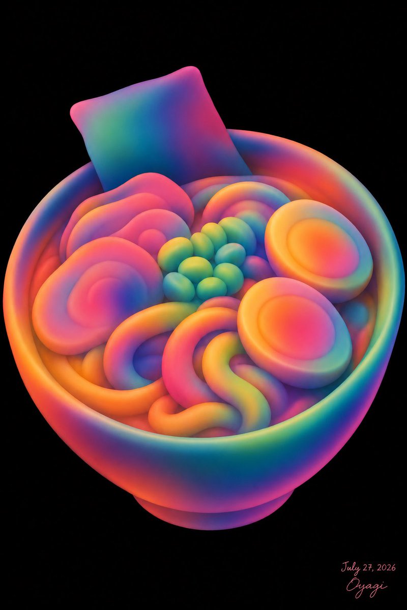 Product Marketing - Neon Rainbow Clay Ramen Bowl — output 1
