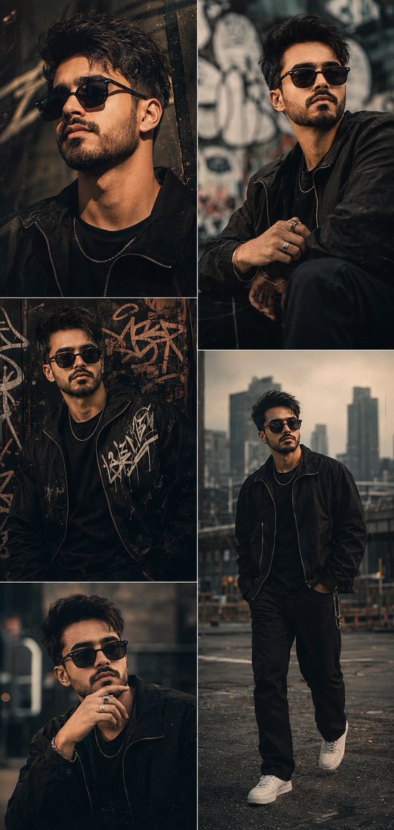 Profile / Avatar - Cinematic Male Editorial Collage — output 1