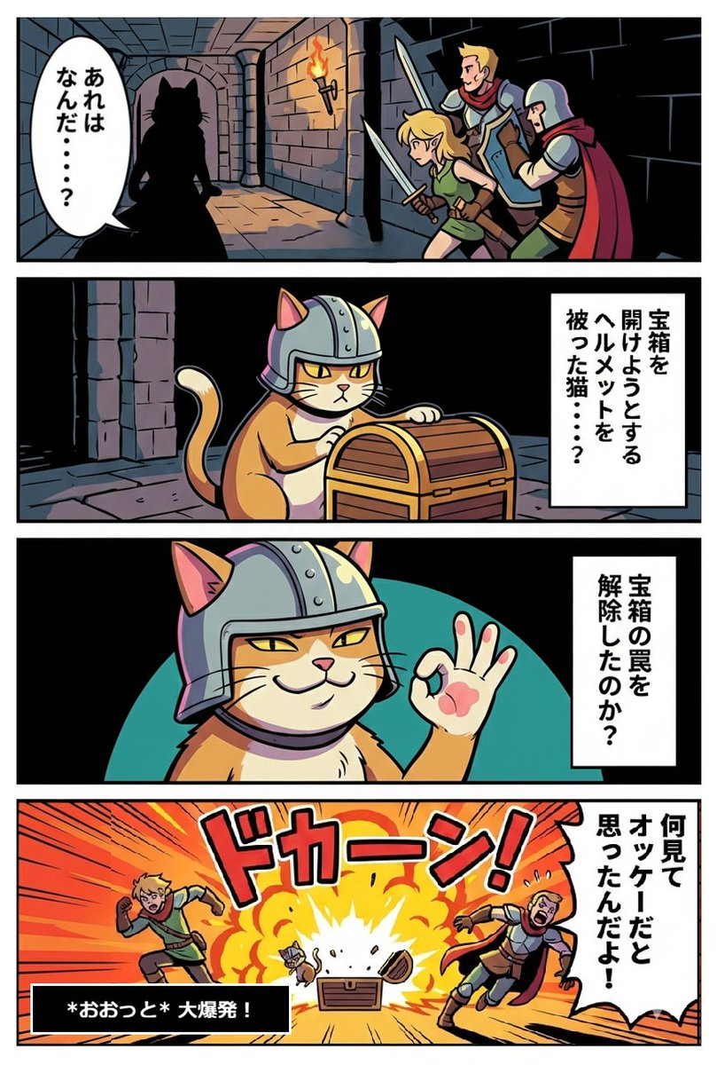 Comic / Storyboard - Wizardry x Genba Neko Collaboration Image — output 1
